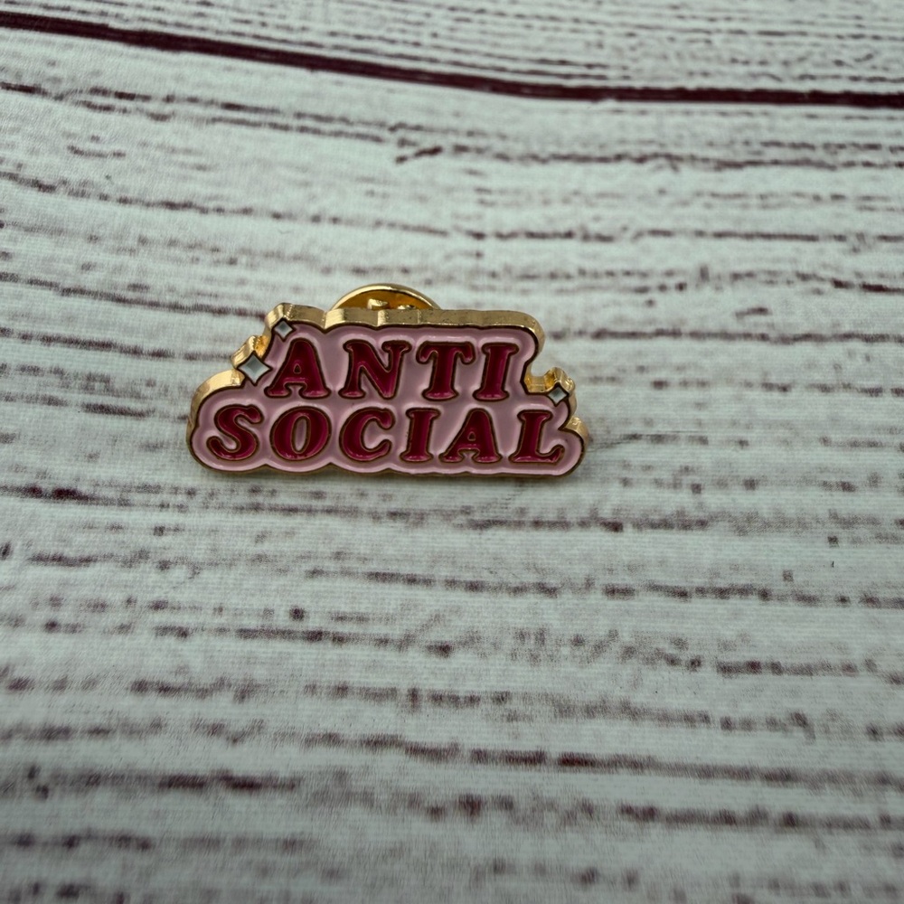 Anti Social Enamel Pin